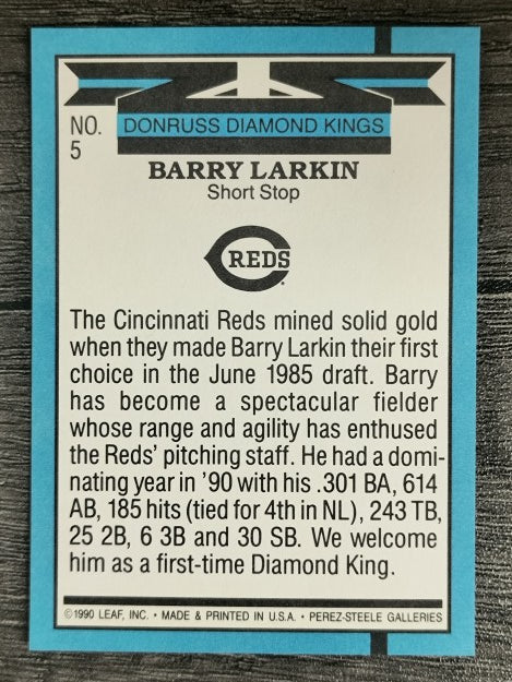 1991 Donruss #5 Barry Larkin DK