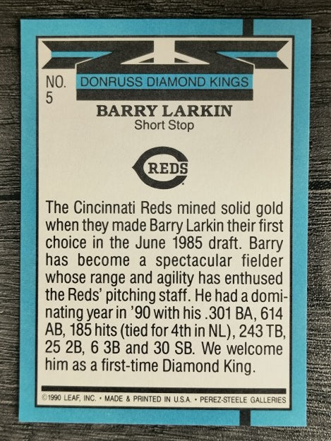 1991 Donruss #5 Barry Larkin DK