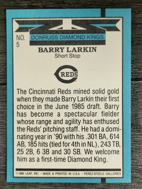1991 Donruss #5 Barry Larkin DK