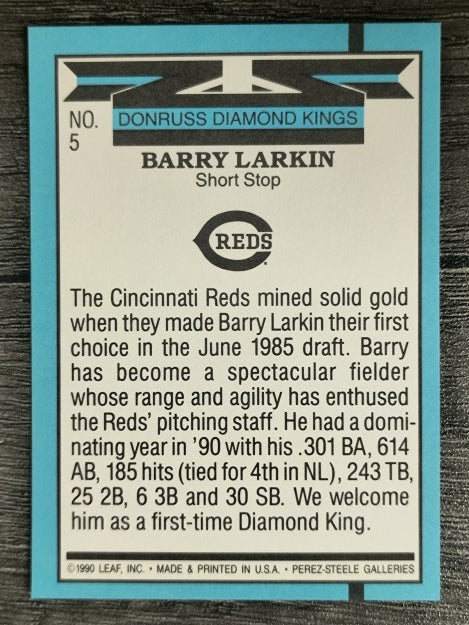 1991 Donruss #5 Barry Larkin DK