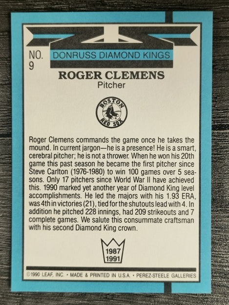 1991 Donruss #9 Roger Clemens DK