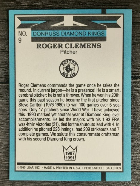 1991 Donruss #9 Roger Clemens DK