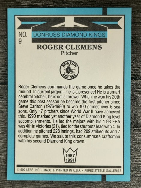 1991 Donruss #9 Roger Clemens DK