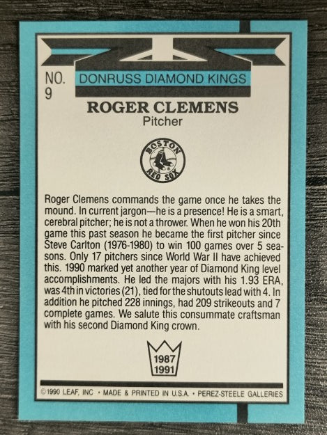 1991 Donruss #9 Roger Clemens DK