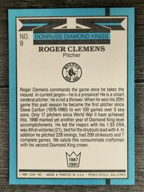 1991 Donruss #9 Roger Clemens DK