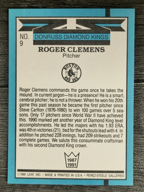 1991 Donruss #9 Roger Clemens DK