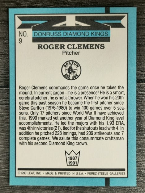 1991 Donruss #9 Roger Clemens DK