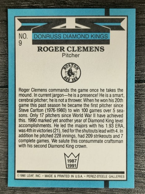 1991 Donruss #9 Roger Clemens DK