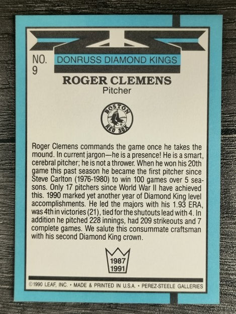 1991 Donruss #9 Roger Clemens DK