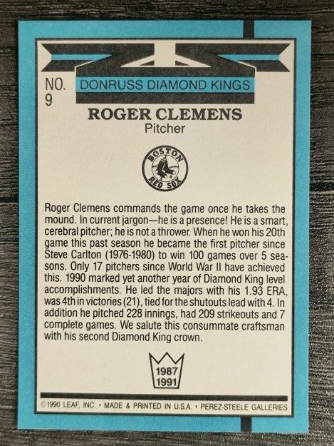 1991 Donruss #9 Roger Clemens DK
