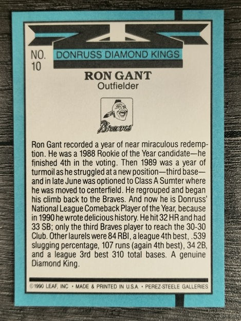 1991 Donruss #10 Ron Gant DK