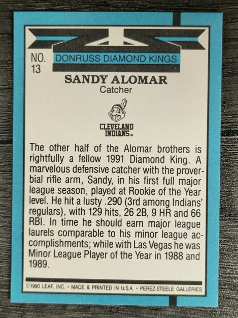 1991 Donruss #13 Sandy Alomar Jr. DK