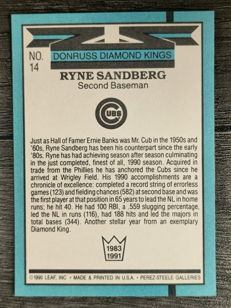 1991 Donruss #14 Ryne Sandberg DK