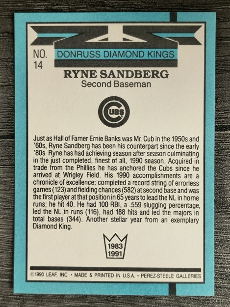 1991 Donruss #14 Ryne Sandberg DK