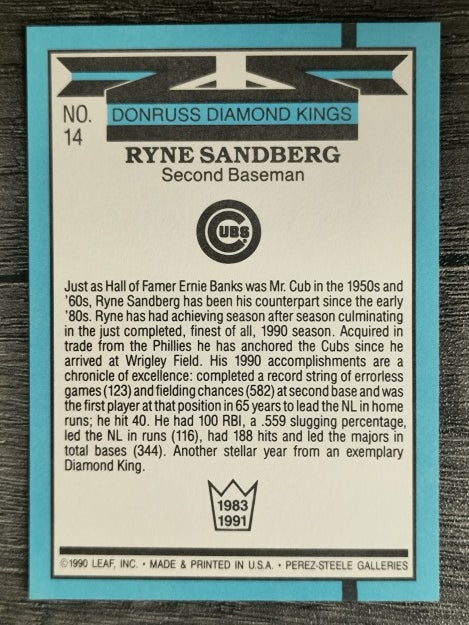 1991 Donruss #14 Ryne Sandberg DK