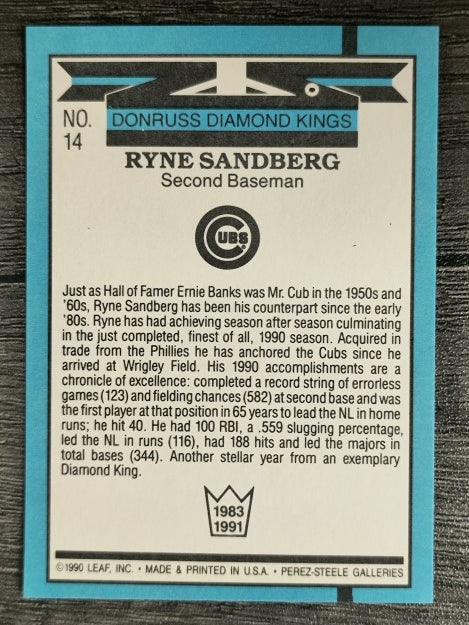 1991 Donruss #14 Ryne Sandberg DK
