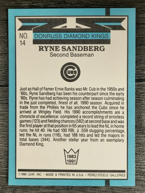 1991 Donruss #14 Ryne Sandberg DK