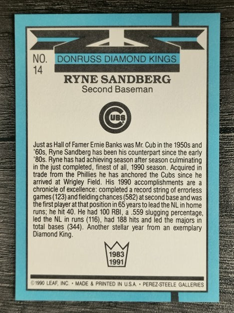 1991 Donruss #14 Ryne Sandberg DK