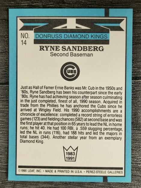 1991 Donruss #14 Ryne Sandberg DK