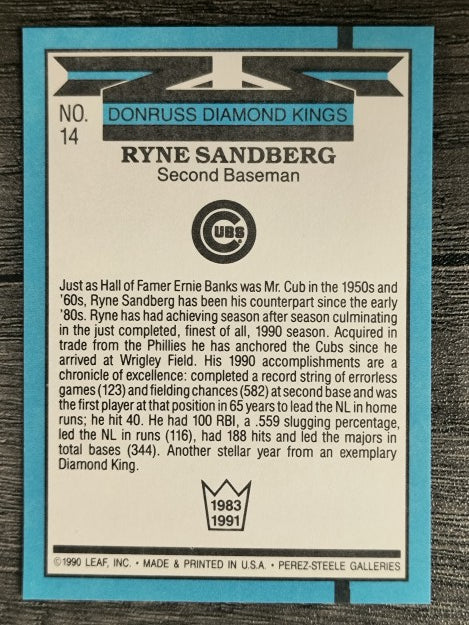 1991 Donruss #14 Ryne Sandberg DK
