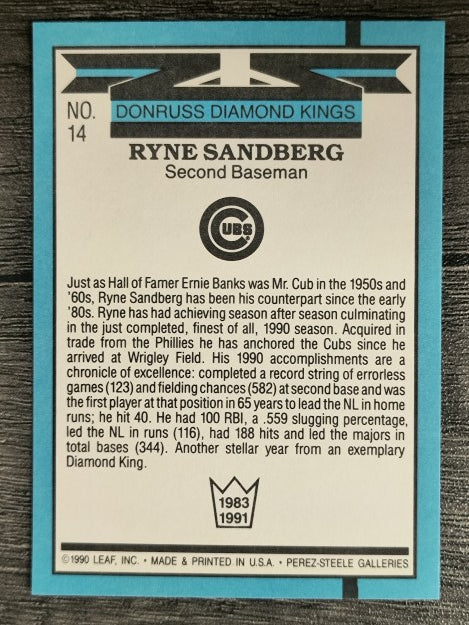 1991 Donruss #14 Ryne Sandberg DK