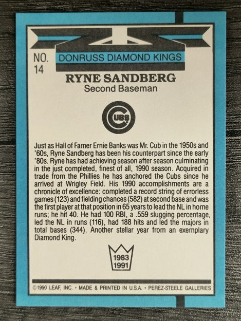 1991 Donruss #14 Ryne Sandberg DK