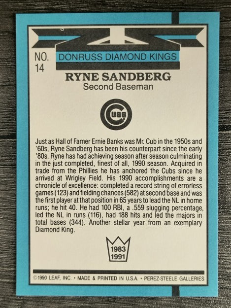 1991 Donruss #14 Ryne Sandberg DK