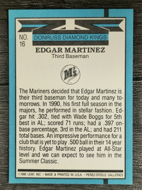 1991 Donruss #16 Edgar Martinez DK