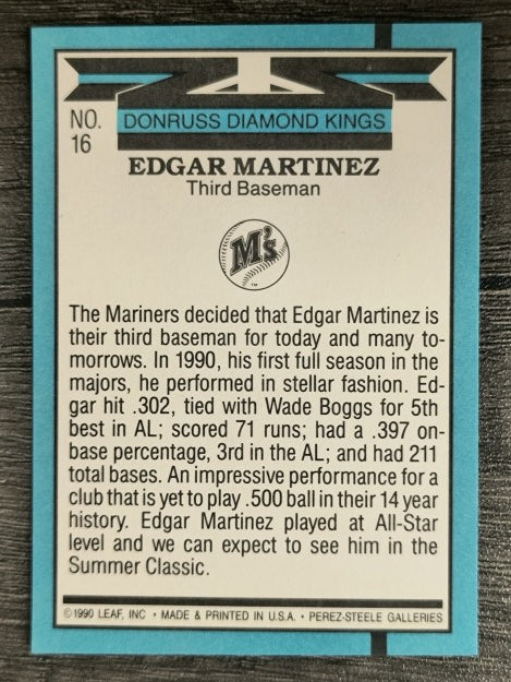 1991 Donruss #16 Edgar Martinez DK