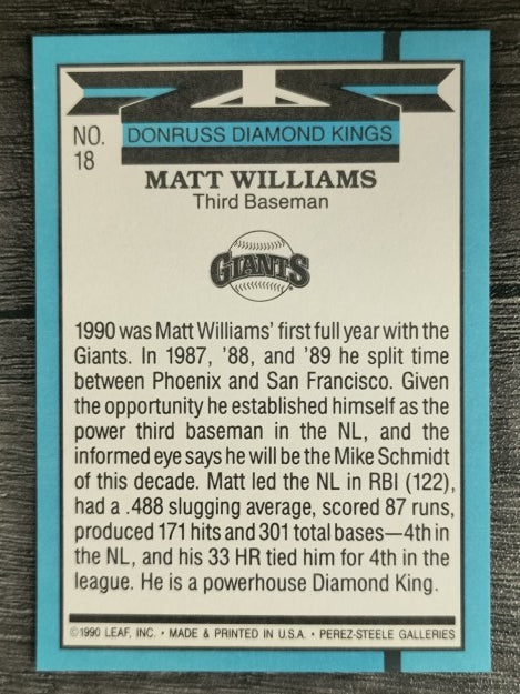 1991 Donruss #18 Matt Williams DK