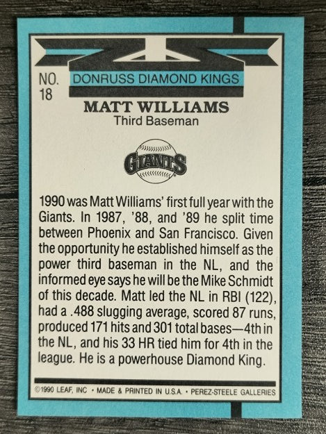 1991 Donruss #18 Matt Williams DK