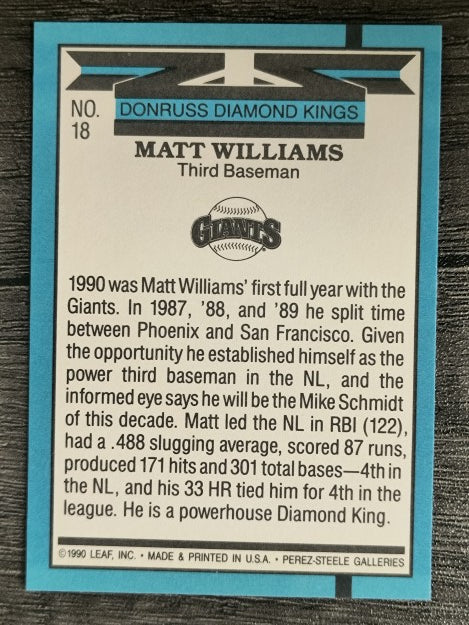 1991 Donruss #18 Matt Williams DK