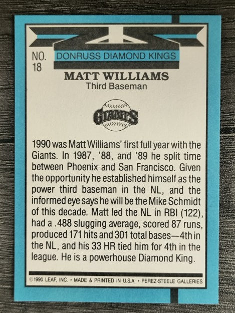 1991 Donruss #18 Matt Williams DK