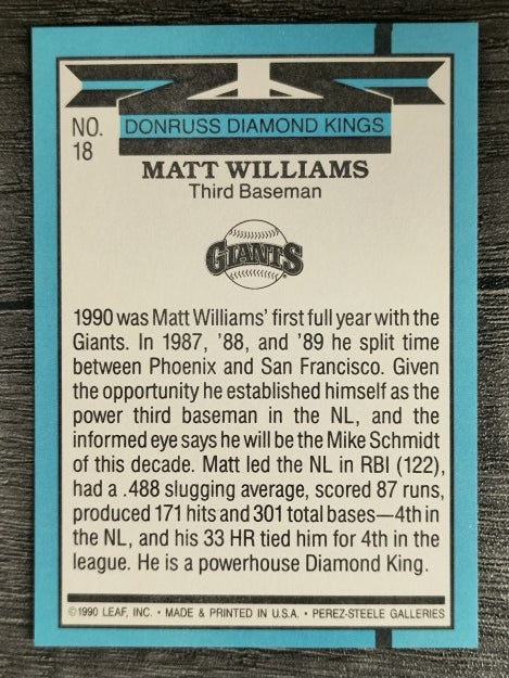1991 Donruss #18 Matt Williams DK