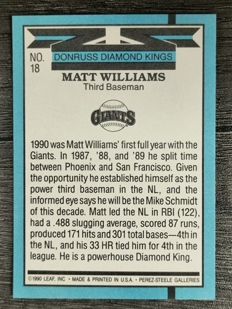 1991 Donruss #18 Matt Williams DK
