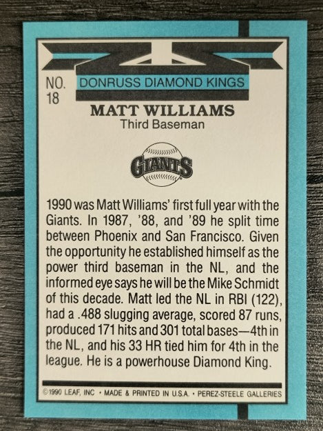 1991 Donruss #18 Matt Williams DK