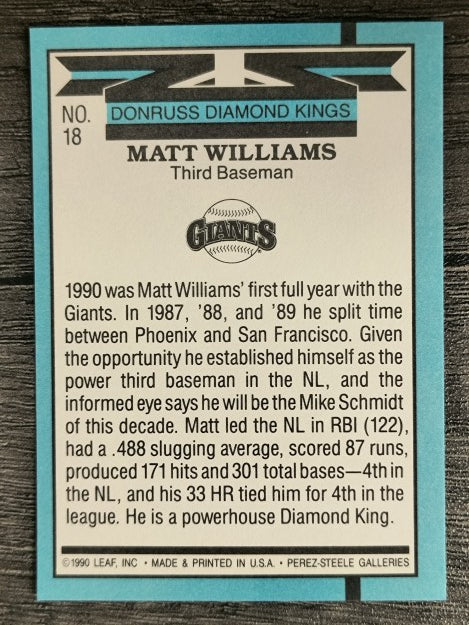 1991 Donruss #18 Matt Williams DK