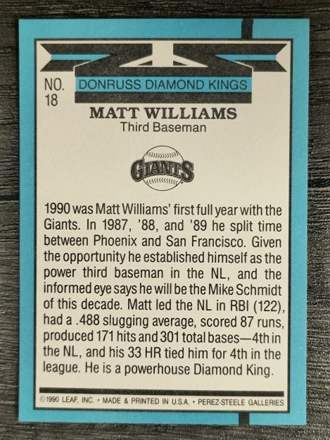 1991 Donruss #18 Matt Williams DK