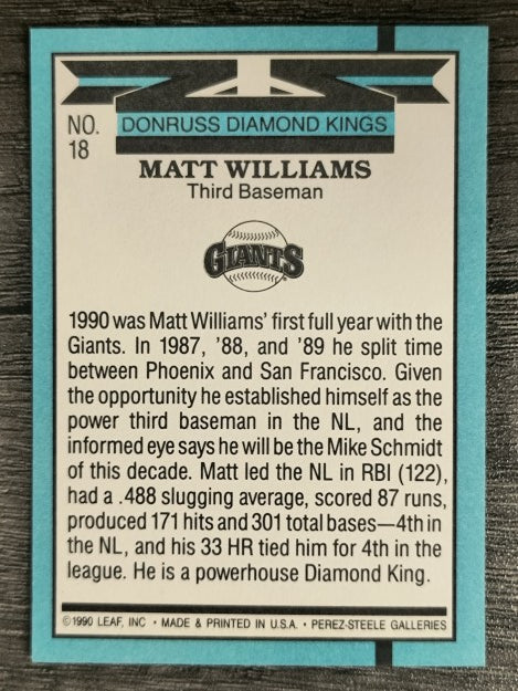 1991 Donruss #18 Matt Williams DK