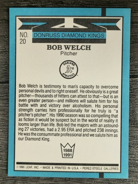 1991 Donruss #20 Bob Welch DK