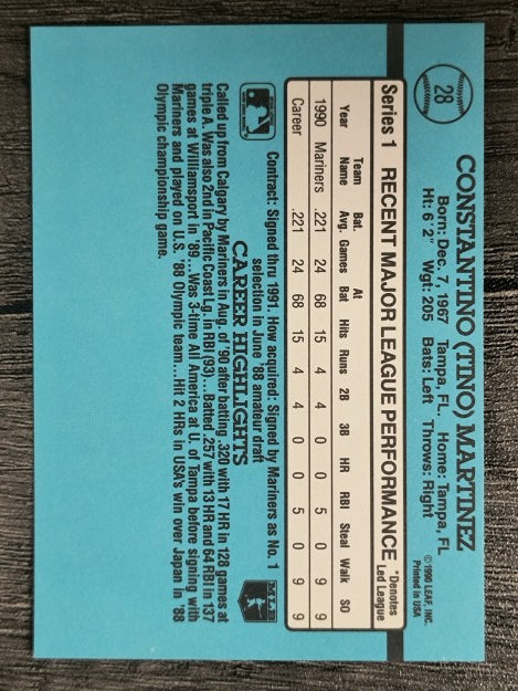 1991 Donruss #28 Tino Martinez RR
