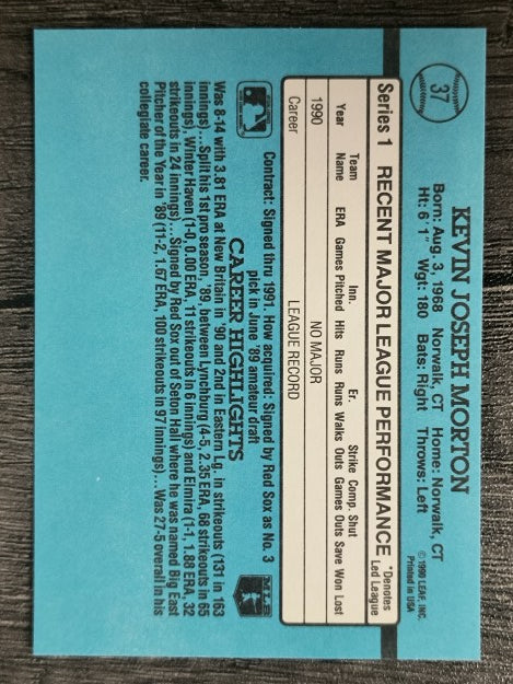 1991 Donruss #37 Kevin Morton RR RC