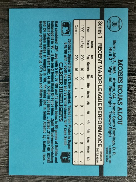 1991 Donruss #38 Moises Alou RR