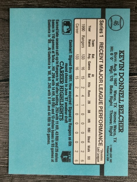 1991 Donruss #46 Kevin Belcher RR RC