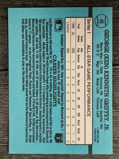 1991 Donruss #49 Ken Griffey Jr. AS