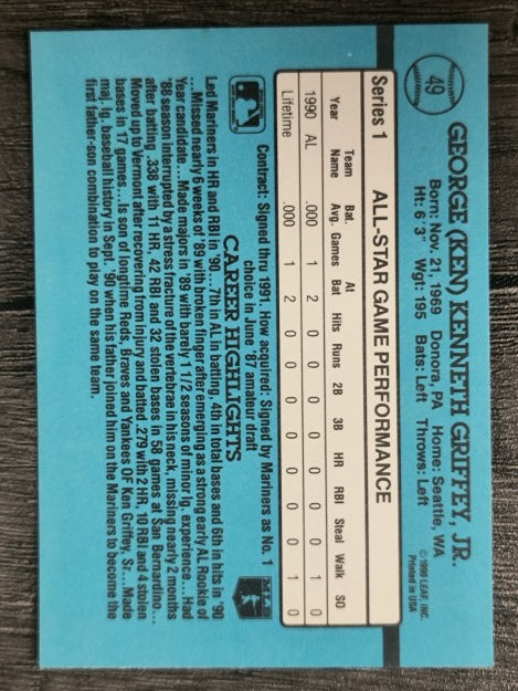 1991 Donruss #49 Ken Griffey Jr. AS