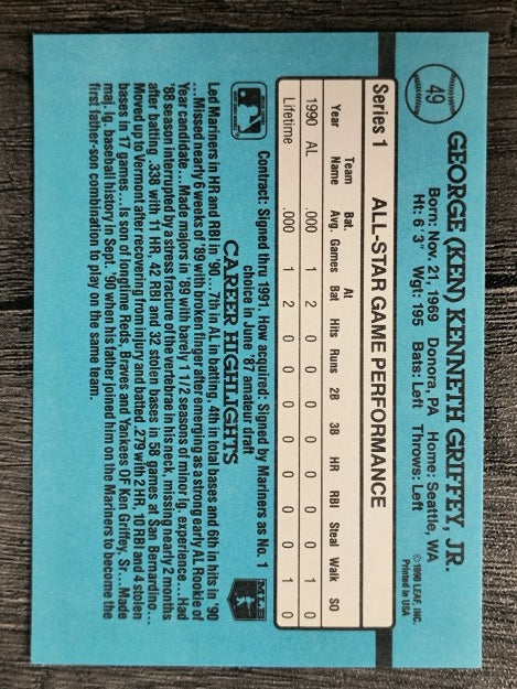 1991 Donruss #49 Ken Griffey Jr. AS