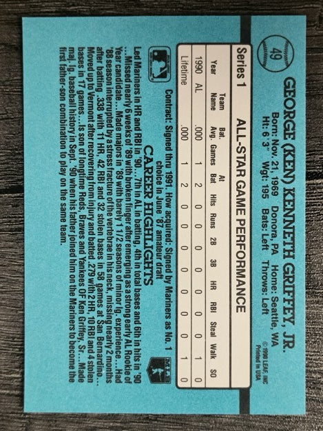 1991 Donruss #49 Ken Griffey Jr. AS