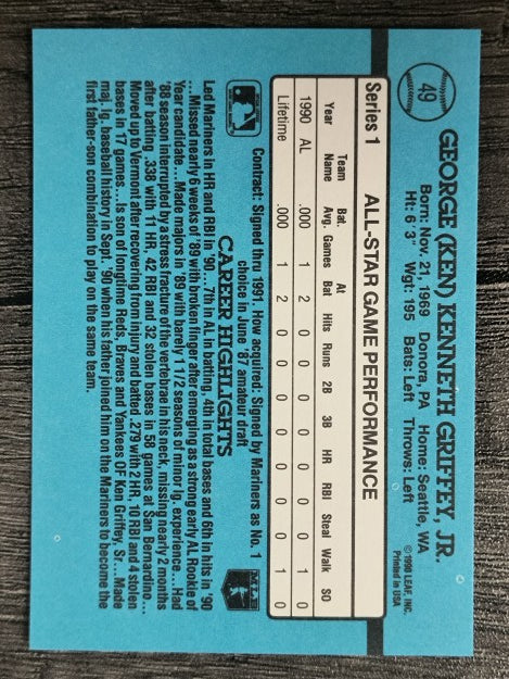 1991 Donruss #49 Ken Griffey Jr. AS