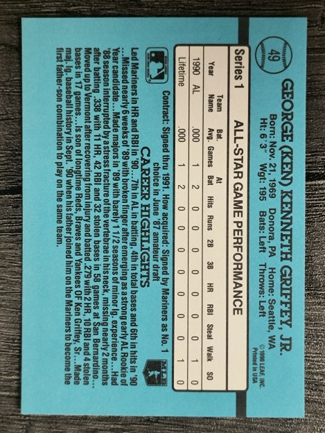 1991 Donruss #49 Ken Griffey Jr. AS